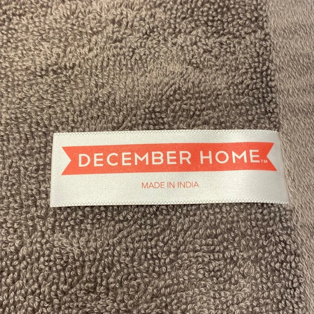 December Home Christmas Hand Towel Grey Excellent Embroidered Owl Santa